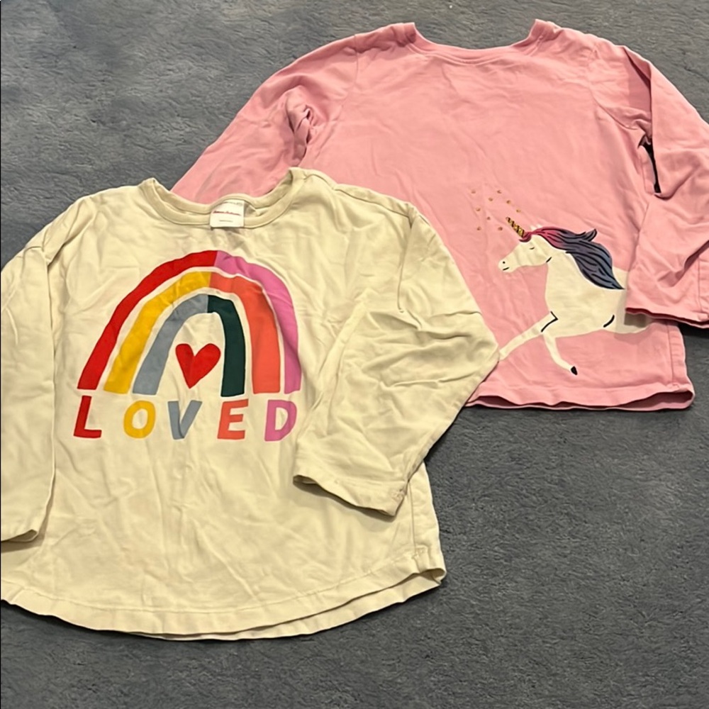 Two Hanna Andersson king sleeve shirts